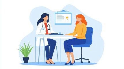 Doctor consulting patient on diagnosis