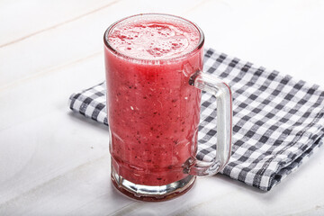 Strawberry and banana cold smoothie