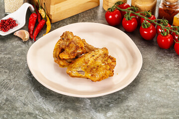 Roasted chicken leg with spices