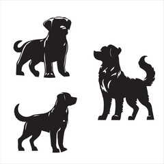 Set Dog Silhouettes