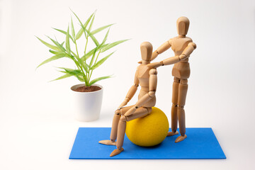 Gymnastikball, Rückenschule, Physiotherapie