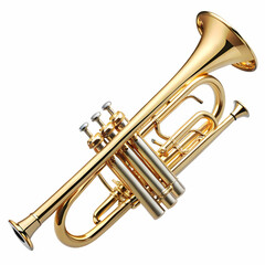 Fototapeta premium A trumpet showcased against a white background