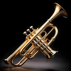 Obraz premium A trumpet showcased against a white background,