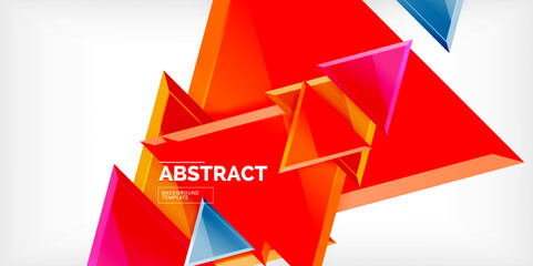 Triangle glass shapes geometric abstract background. Vector Illustration For Wallpaper, Banner, Background, Card, Book Illustration, landing page