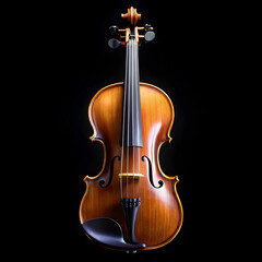 Obraz premium A violin displayed against a white backgroun