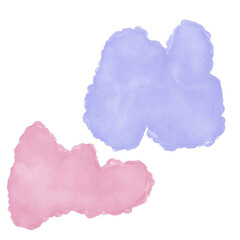 Purple Pink Abstract Watercolour Decor Shapes