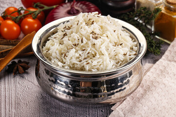 Indian cuisine jeera basmati rice