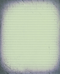 Blank lined vintage paper background, empty white paper.