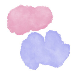 Purple Pink Abstract Watercolour Decor Shapes