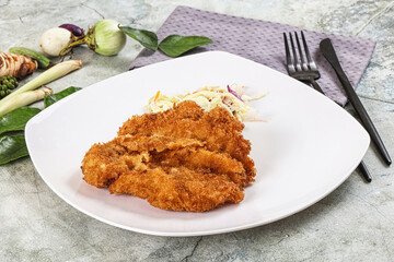 Tonkatsu fried cutlet with cabbage