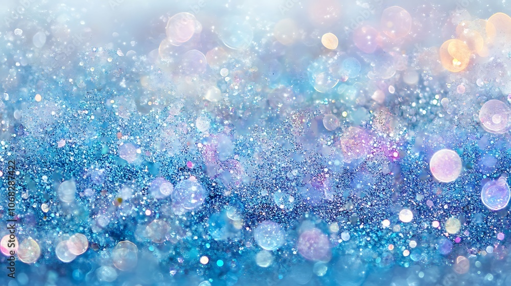 Poster a stunning abstract background filled with sparkling glitter and shimmering bokeh lights