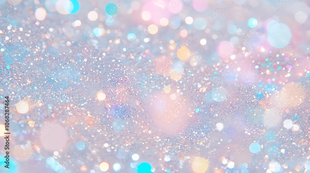 Poster a stunning abstract background filled with sparkling glitter and shimmering bokeh lights