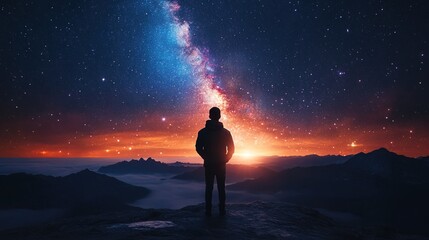Fototapeta premium The Majestic Starry Sky Space Concept