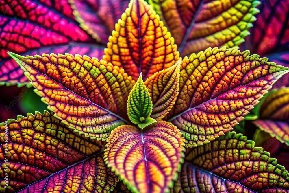 Poster captivating macro photography showcasing intricate templates in nature, highlighting unique patterns