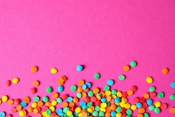 Colorful Confetti on a colored background.