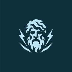 Fototapeta premium Thunder zeus logo