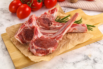 Raw Rack of Lamb for cooking