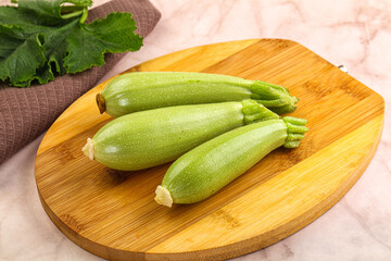 Green young small baby zucchini