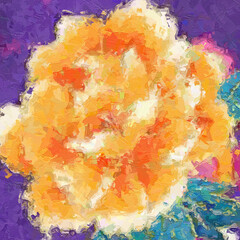 Oil paintings and various flowers such as roses, peonies, cats, and dogs are beautiful and stunning