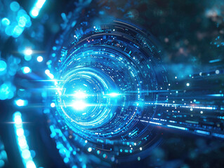 Obraz premium blue electronic technology background