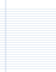 Lined Paper Sheet Template for Notes and Writing