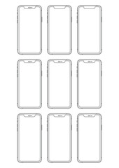 Phone Mockup and Placeholder Set for Sketches and UI Design