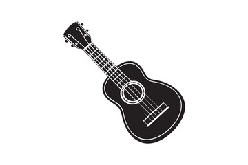 Fototapeta premium Ukulele Silhouette vector illustration, Ukulele Silhouette 