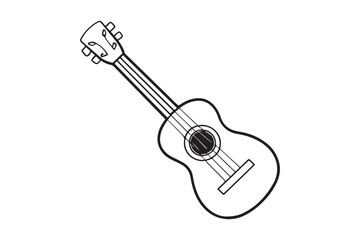 Ukulele Silhouette vector illustration, Ukulele Silhouette 
