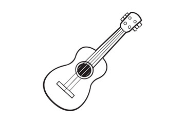 Ukulele Silhouette vector illustration, Ukulele Silhouette 