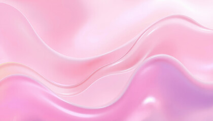 Fototapeta premium Soft pink fluid background with smooth waves and gradients creating serene atmosphere. Ideal for design projects and wallpapers