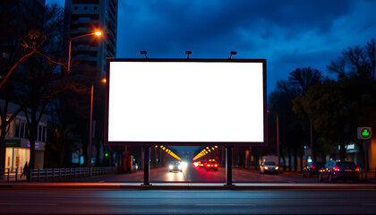 Empty advertising billboard or light box with copy space for your text message or media content in subway train station or airport information board commercial marketing concept.