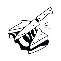 Tasty sandwich with fresh fillings, perfect for lunch