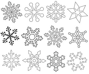 Snow Flake icon sets in vector