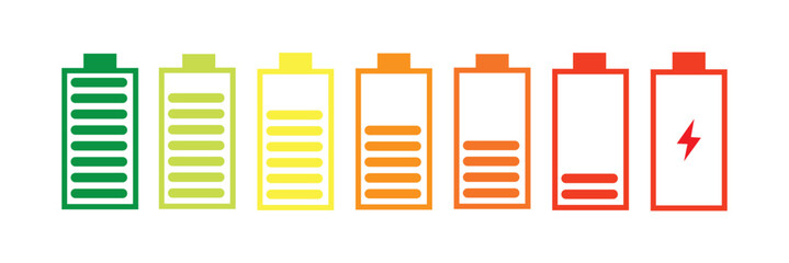 Obraz premium Bettery vector icon set.