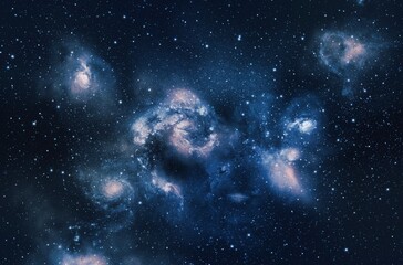 A space of the galaxy atmosphere with stars at dark background.	
