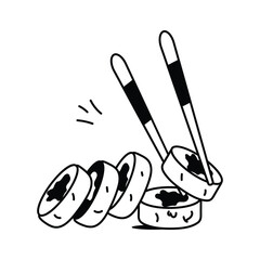 Fresh sushi rolls, a delight for Japanese cuisine
