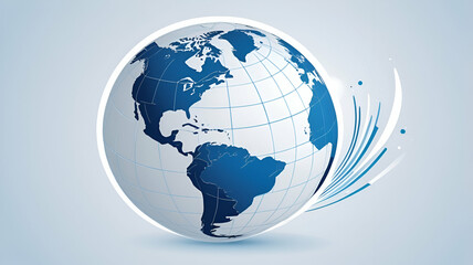 world map with globe