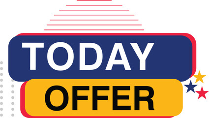 Today Offer sale dealer tag discount voucher buys into sticker shopping marketing advertisement badge concept