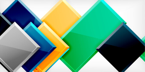 Colorful squares and rectangles. Vector Illustration For Wallpaper, Banner, Background, Card, Book Illustration, landing page