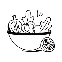 Health diet, fresh meal, vibrant salad bowl vector design