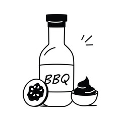 BBQ sauce, tangy and sweet, for grilled dishes