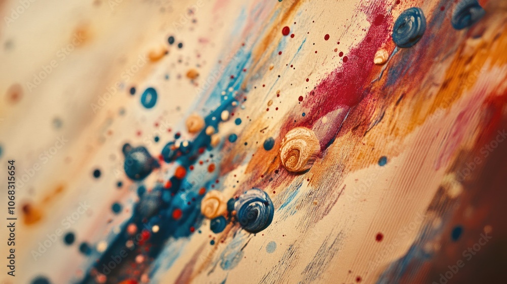 Poster abstract colorful background with circular patterns