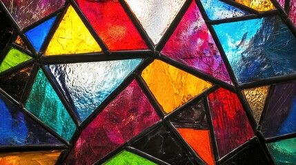 Colorful Stained Glass Pattern for Artistic Inspiration