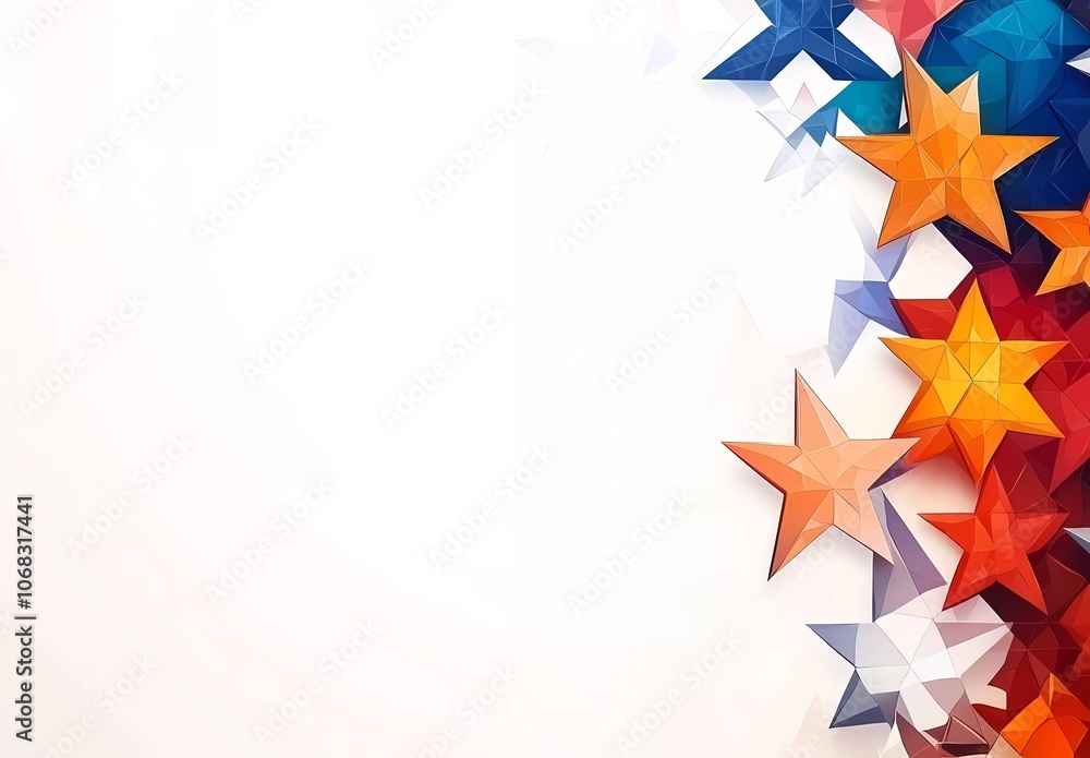 Poster colorful islamic geometric pattern background vector presentation design on a simple white backgroun