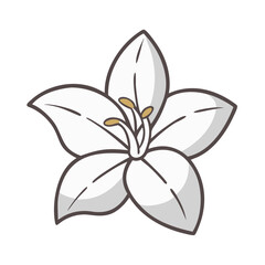 amaryllis flower vector icon, vector flower illustration, flower icon - simple vector illustration of a amaryllis flower, ideal for floral designs, botanical art, and nature-themed projects..