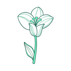 amaryllis flower vector icon, vector flower illustration, flower icon - simple vector illustration of a amaryllis flower, ideal for floral designs, botanical art, and nature-themed projects..