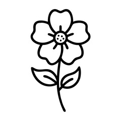 anemone flower vector icon, vector flower illustration, flower icon - simple vector illustration of a anemone flower, ideal for floral designs, botanical art, and nature-themed projects..