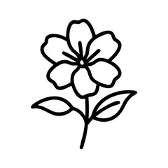 Obraz premium azalea flower vector icon, vector flower illustration, flower icon - simple vector illustration of a azalea flower, ideal for floral designs, botanical art, and nature-themed projects..