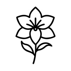 azalea flower vector icon, vector flower illustration, flower icon - simple vector illustration of a azalea flower, ideal for floral designs, botanical art, and nature-themed projects..