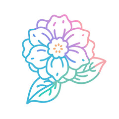 begonia  flower vector icon, vector flower illustration, flower icon - simple vector illustration of a begonia  flower, ideal for floral designs, botanical art, and nature-themed projects..